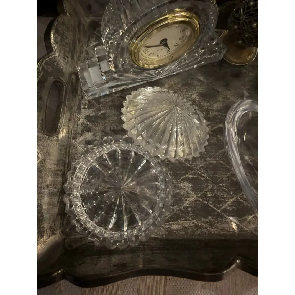 Vintage Waterford crystal glass trinket box 3-1/4